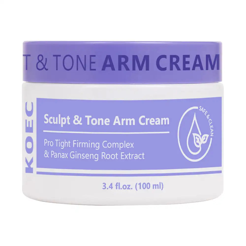 100Ml KOEC Ginseng Sculpt & Tone Arm Cream Tightening Firming Smoothing Hydrolyzed Collagen Ginseng Extract Avocado Shea Butter