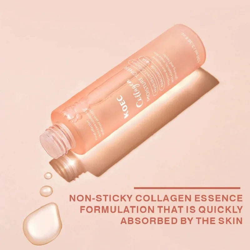 Collagen Toner + Triple Collagen Moisturizing Cream, Facial Moisturizing Moisturizing Nourishing and Brightening Skin Tone