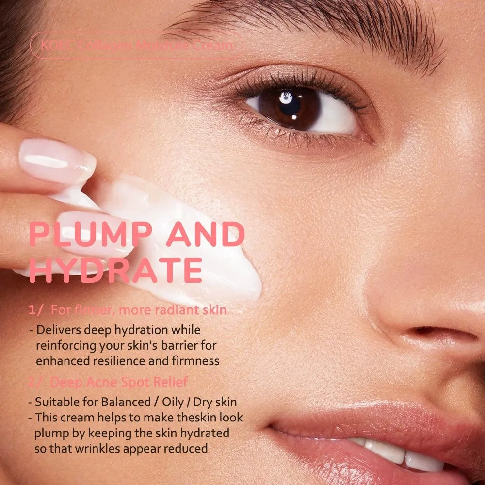 Collagen Toner + Triple Collagen Moisturizing Cream, Facial Moisturizing Moisturizing Nourishing and Brightening Skin Tone