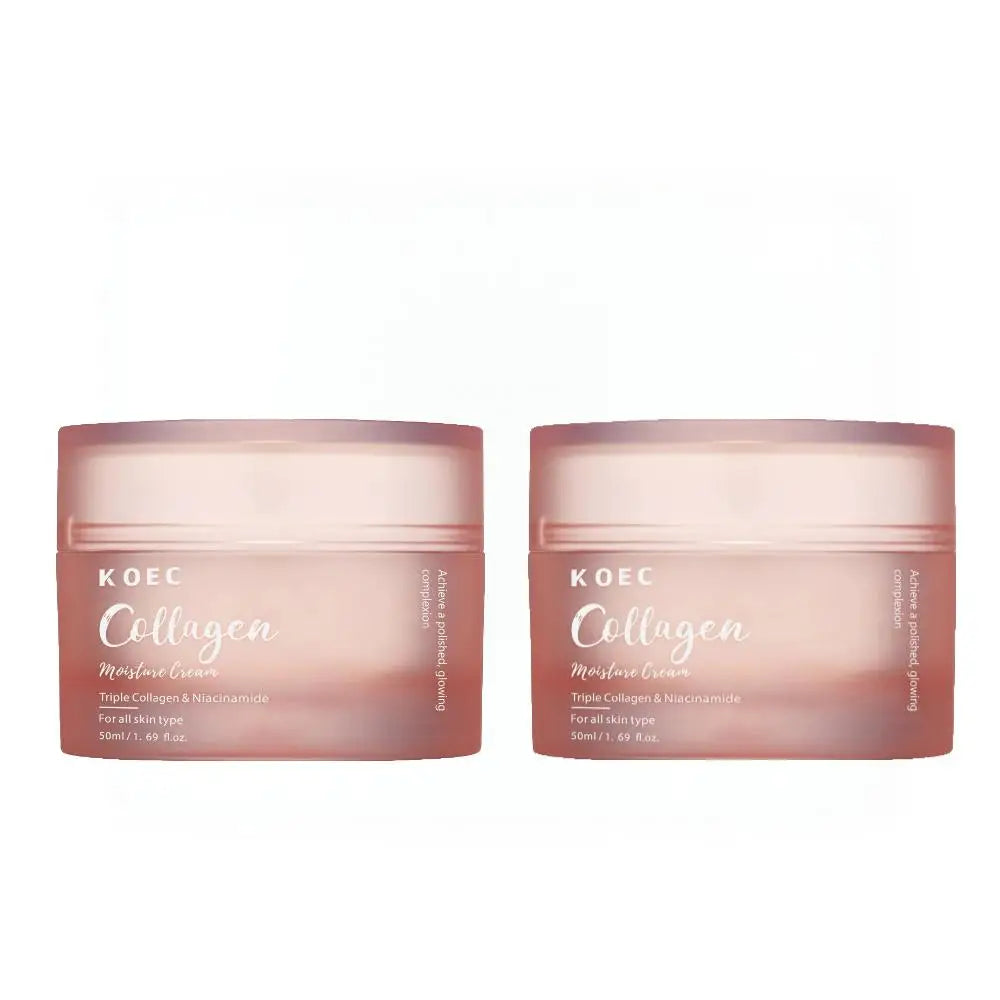 Collagen Toner + Triple Collagen Moisturizing Cream, Facial Moisturizing Moisturizing Nourishing and Brightening Skin Tone