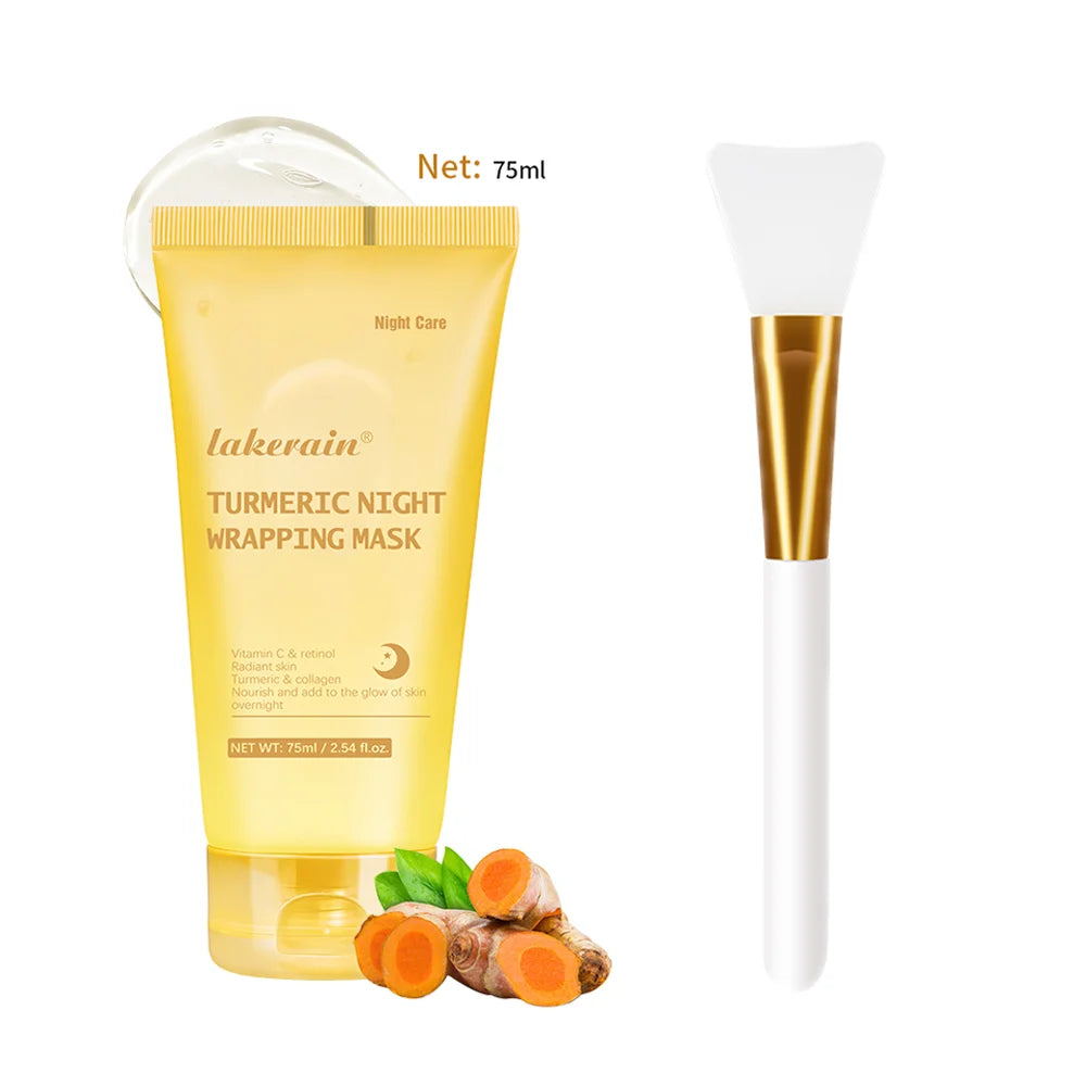Kojic Acid Turmeric Overnight Wrapping Peel off Mask Mask Pack Hydrolyzed Nourishes 8 Hours Collagen Face Mask Skincare