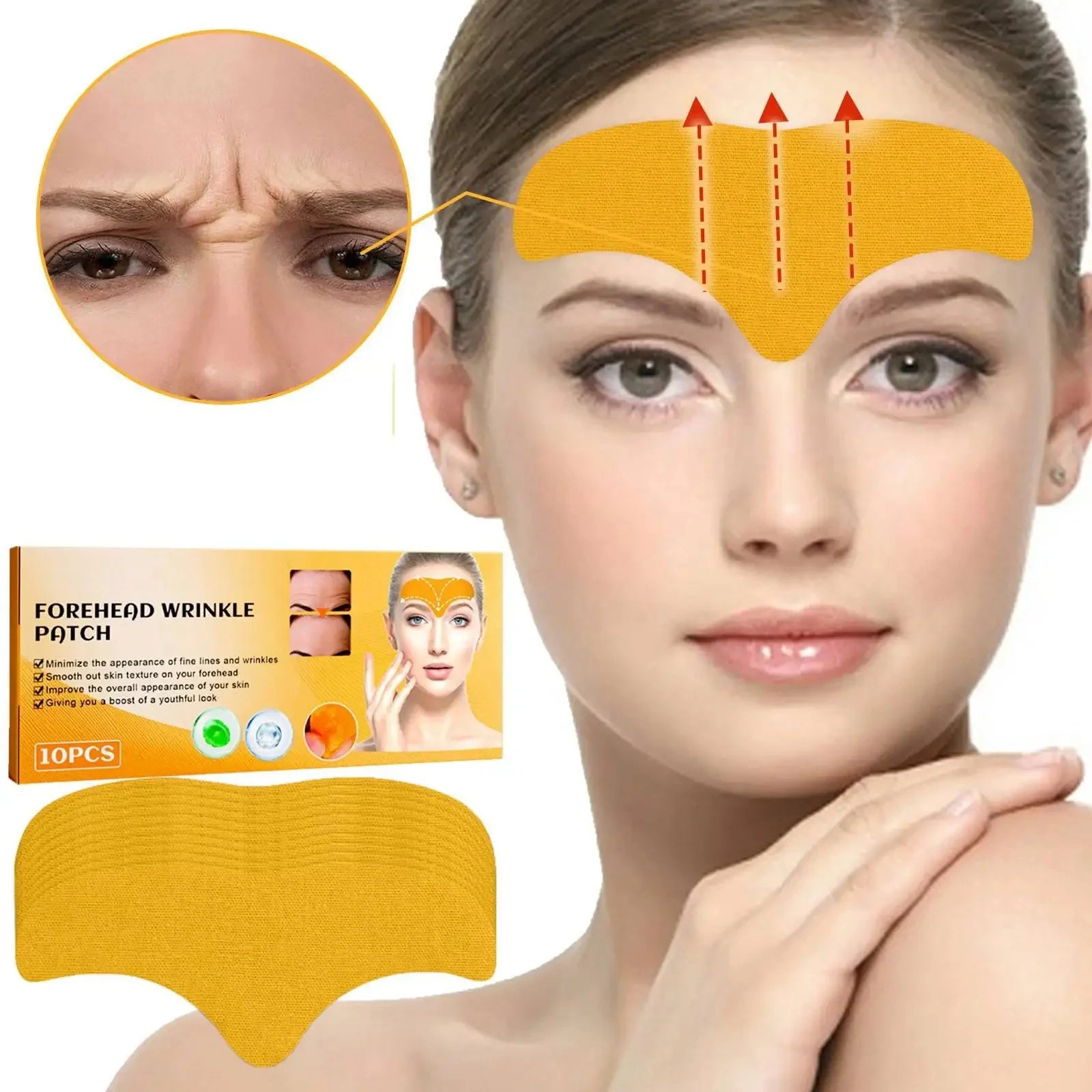 【Hot Sales】10Pcswrinkle Patch Face Wrinkle Patch Lift Face Firming Skin Droop Law Mouth Wrinkle Cheek Patch